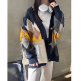 配色ニットカーディガン 韓国風レディース | SUNSHINE CLOSET | 詳細画像31