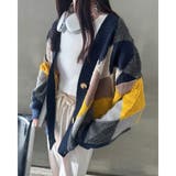 配色ニットカーディガン 韓国風レディース | SUNSHINE CLOSET | 詳細画像32