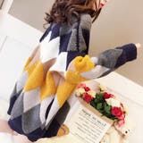 配色ニットカーディガン 韓国風レディース | SUNSHINE CLOSET | 詳細画像5