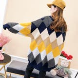 配色ニットカーディガン 韓国風レディース | SUNSHINE CLOSET | 詳細画像6