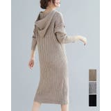 フード付き ニットワンピース レディース | SUNSHINE CLOSET | 詳細画像1