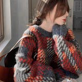 ニットセーター デカチェック柄 配色秋冬 | SUNSHINE CLOSET | 詳細画像6