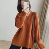 リブ ニットトップス春秋冬ニットセーター | SUNSHINE CLOSET | 詳細画像13 