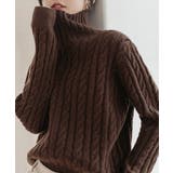 タートルネックニットトップスケーブル編み | SUNSHINE CLOSET | 詳細画像1