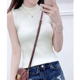 リブニットトップスレディースタンクトップ | SUNSHINE CLOSET | 詳細画像1 