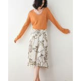 オレンジ | Vネック ニットトップス レディース | SUNSHINE CLOSET