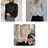 メロウフリル ハイネックブラウス 韓国風 | SUNSHINE CLOSET | 詳細画像2 