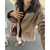 グレンチェックジャケット レディース韓国 | SUNSHINE CLOSET | 詳細画像13 