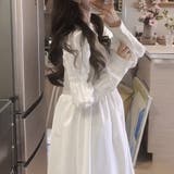 白シャツワンピース長袖 韓国ファッション | SUNSHINE CLOSET | 詳細画像7