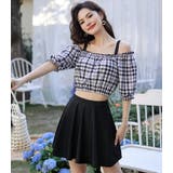 【ビキニ水着4点セット】レディース 体型カバー 袖付きオフショルアウター | Angel Luna | 詳細画像4 