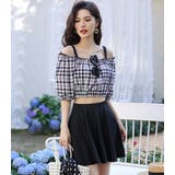 【ビキニ水着4点セット】レディース 体型カバー 袖付きオフショルアウター | Angel Luna | 詳細画像5 