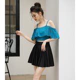 【タンキニ水着3点セット】レディース 体型カバー オフショルダー | Angel Luna | 詳細画像9 