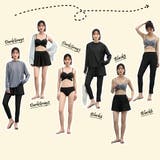 【ラッシュガード水着5点セット】レディース 体型カバー 長袖 | Angel Luna | 詳細画像9