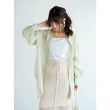 グリーン | バックレースアップシアーシャツ | AN-closet