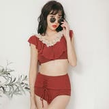 テラコッタ | 水着体型カバー レディース ビキニ | Anna Mu JAPAN