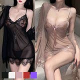 Anna Mu JAPAN（ー） | ベビードール ガウン ローブ 下着 セクシー ランジェリー キャミソール 透け感 シースルー ネグリジェ 勝負下着 ワンピース セクシー インナー エッチな下着 レディース 大人 エロい セクシーランジェリー