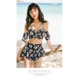 ブラックフラワー | 水着体型カバー レディース ビキニ | Anna Mu JAPAN