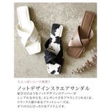 大人っぽいムード感漂うノットデザインスクエアサンダル | aquagarage | 詳細画像3 