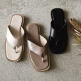 スタイリッシュでラクに履ける！スクエアトゥトングサンダル | aquagarage | 詳細画像2 