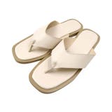 ホワイト | スタイリッシュでラクに履ける！スクエアトゥトングサンダル | aquagarage