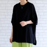 ブラック | 程よいルーズ感を纏う!とろみTブラウス | aquagarage