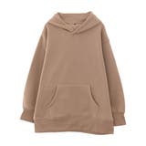 モカベージュ | ヘビーウエイト裏起毛オーバーサイズパーカー 秋 冬 M L レディース | aquagarage