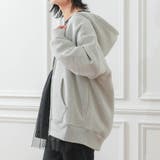 オートミール | 裏起毛オーバーサイズジップパーカー | aquagarage