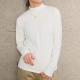 オフホワイト | ストレッチフリースハイネックトップス  M L LL 長袖 レディース | aquagarage