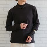チャコール | ストレッチフリースハイネックトップス  M L LL 長袖 レディース | aquagarage