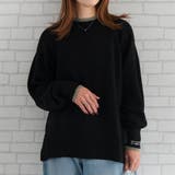 ブラック | 配色ハイネックニットトップス レディース 秋 冬 | aquagarage