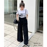 リネンライクサスペンダー付きパンツ レディース 春 夏 秋 M | aquagarage | 詳細画像5