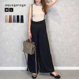 リネンライクサスペンダー付きパンツ レディース 春 夏 秋 M | aquagarage | 詳細画像1
