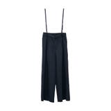 ネイビー | リネンライクサスペンダー付きパンツ レディース 春 夏 秋 M | aquagarage