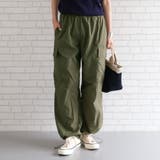 カーキ | 薄手で軽やかな穿き心地のミリタリーナイロンカーゴパンツ | aquagarage
