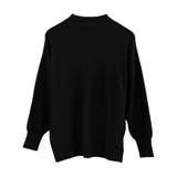 ブラック | 柔らかい生地感のピンタックニットトップス | aquagarage