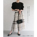 薄手で軽やかな着心地のチェックガーゼギャザースカート | aquagarage | 詳細画像3