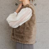 モカ | ふんわりと暖かい、なめらかな手触りのフェイクファーベスト | aquagarage