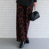 エスニック:ネイビー | 繊細で華やかな印象のアコーディオンプリーツパンツ | aquagarage