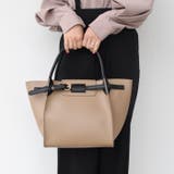 グレージュ | 洗練された趣のある上品なアイテム！フロントベルトトートバック | aquagarage