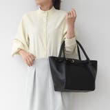 ブラック | 洗練された趣のある上品なアイテム！フロントベルトトートバック | aquagarage