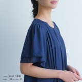 半袖or7分袖から選べる!フロントタックプリーツが揺れるふんわりシフォンブラウス… | aquagarage | 詳細画像10