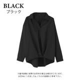 ブラック | フロントクロススキッパーシャツ レディース ブラック | aquagarage