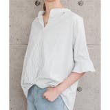 ストライプ：ブラック | スキッパー ブラウス シャツ | aquagarage