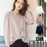 そのまま着るだけでこなれた印象に!裾ツイストスキッパーブラウス | aquagarage | 詳細画像1