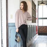 グレージュ | そのまま着るだけでこなれた印象に!裾ツイストスキッパーブラウス | aquagarage