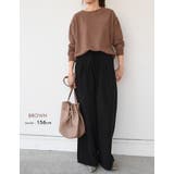 ウォーム感のある生地でステッチがさり気ないアクセント!ステッチデザインスウェット… | aquagarage | 詳細画像16