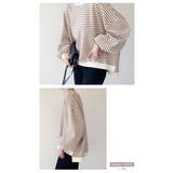 ゆったりとしたオーバーシルエットのボリューム袖ボーダープルオーバー | aquagarage | 詳細画像15 