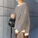 ゆったりとしたオーバーシルエットのボリューム袖ボーダープルオーバー | aquagarage | 詳細画像2 