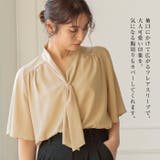 甘さ控えめで上品な印象!ボウタイフレアスリーブブラウス オフィスカジュアル | aquagarage | 詳細画像6