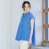 ストライプ:ブルー | シャツ ブラウス チュニック | aquagarage
